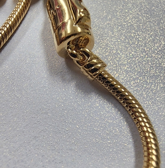 Pandora Snake Chain Slider Bracelet 14k gold plating - Picture 8 of 8